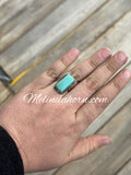 #8 Turquoise rectangle Ring - Size 8 1/2