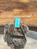 #8 Turquoise rectangle Ring - Size 8 1/2