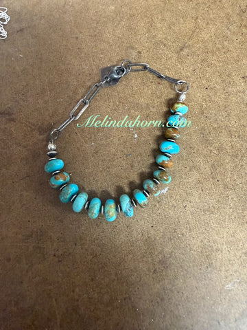 Cow chain and turquoise bracelet
