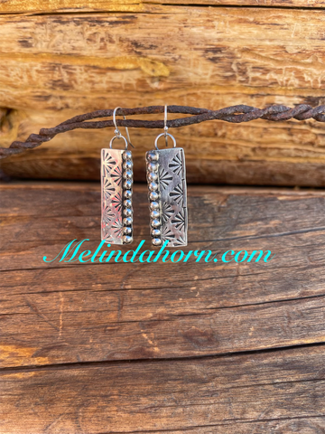 Lace Stamped earrings