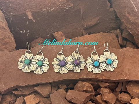 3/4” Western Flowers - Dangle